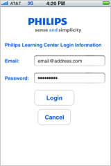 iPhone CME Tracker Login Screen